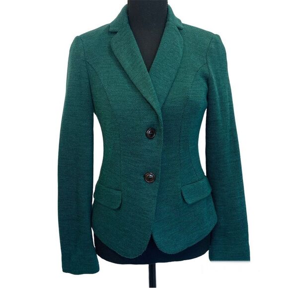 𝅺WEEKEND Max Mara green knit blazer Sz XS